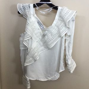 Self Portrait off shoulder White Blouse